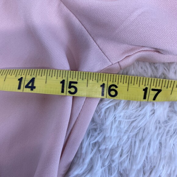 TOPSHOP Light Pink Keyhole Cut Out Open Back 3/4 Wide Sleeve Blouse Size 2 - Picture 10 of 11